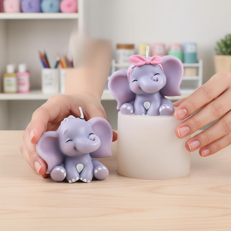 Candle Making Moulds - Molde de Silicone 3D de Elefante