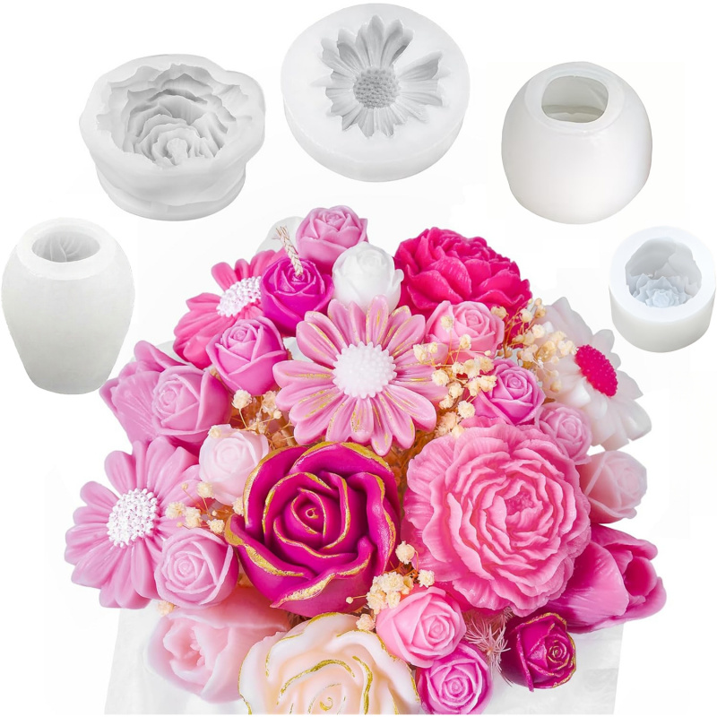 Candle Making Jelly - Conjunto de moldes de silicone 3D