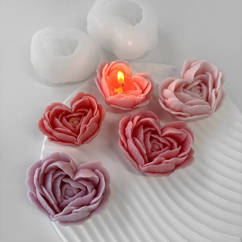 Candle Making Jelly - Amor flor molde de silicone diy
