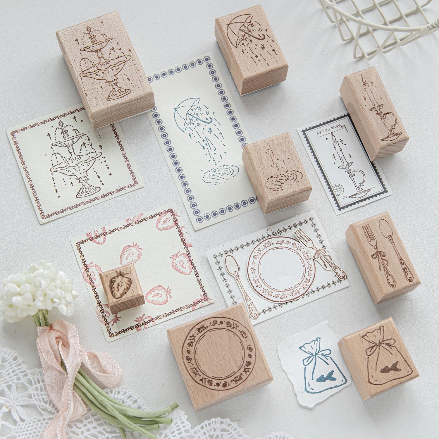 Candle Making Activity - Carimbo de Madeira com Design de