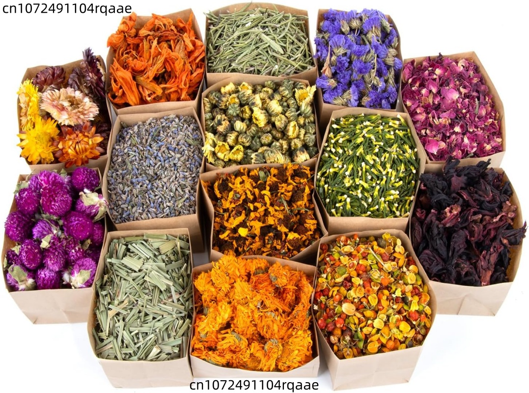 Candle Making Bath - Pacote de Flores Naturais Secas Premium