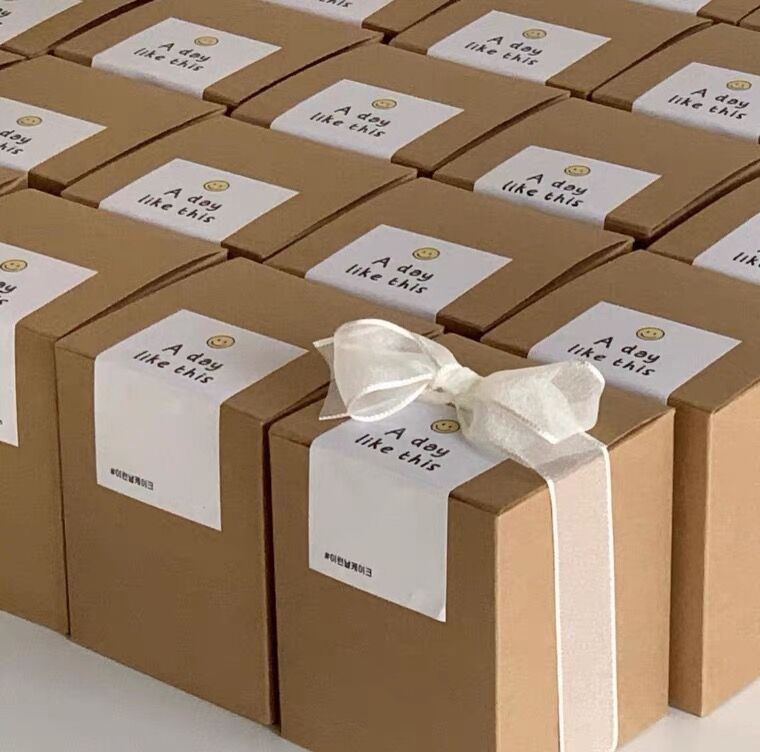 Kraft Box Candle - Caixa de papel kraft vela batom