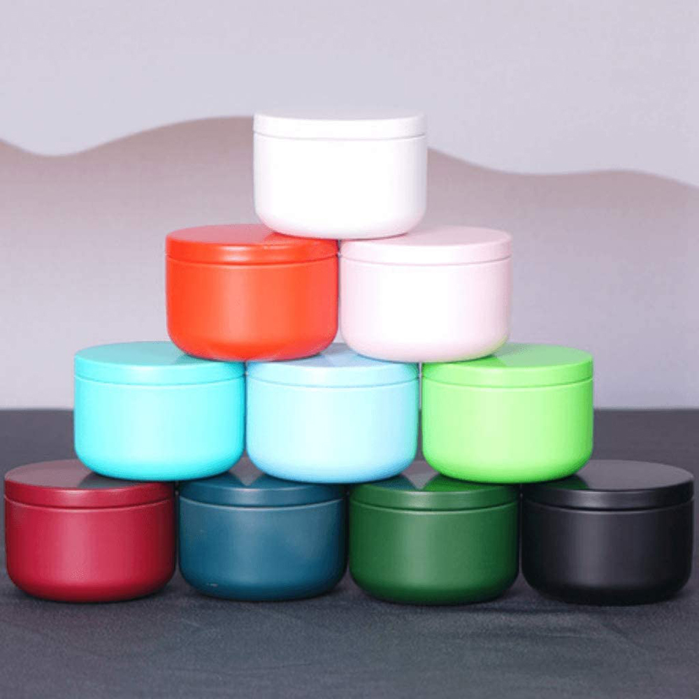 Kraft Box Candle - Lata de chá com tampas herméticas,
