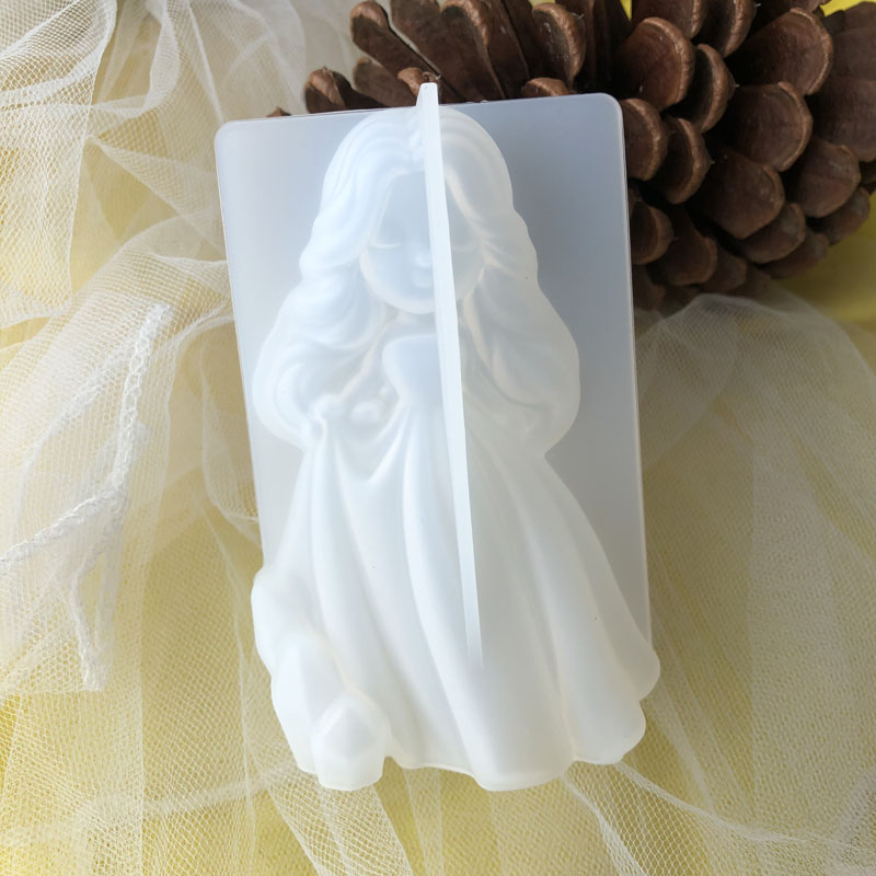 3d bonito princesa silicone ve - Candle Making Moulds avaliação e preço