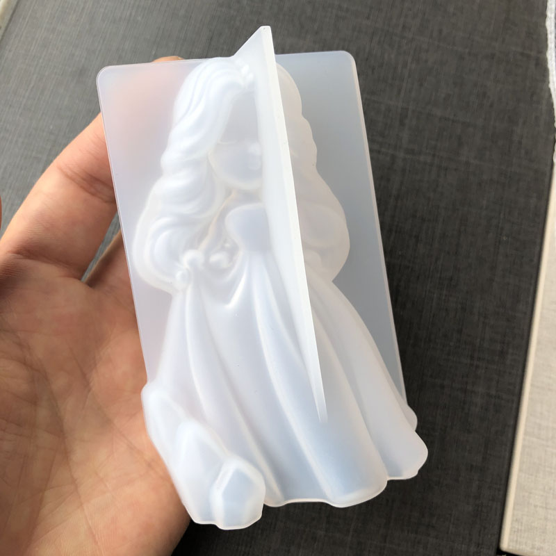 3d bonito princesa silicone ve - Candle Making Moulds avaliação e preço