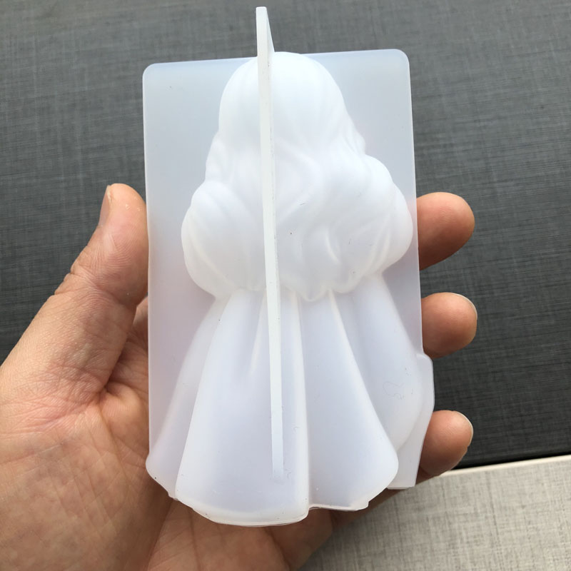 3d bonito princesa silicone ve - Candle Making Moulds avaliação e preço
