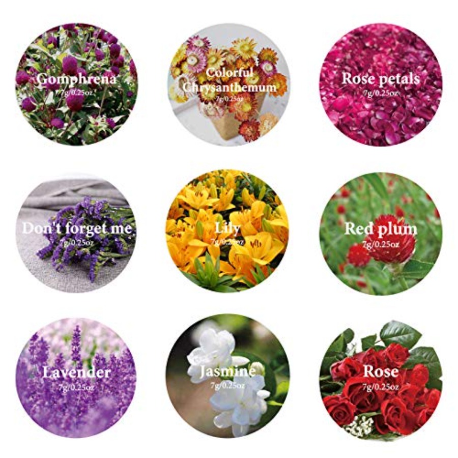 9 Sacos de Flores Secas, Kit d - Candle Making Bath avaliação e preço