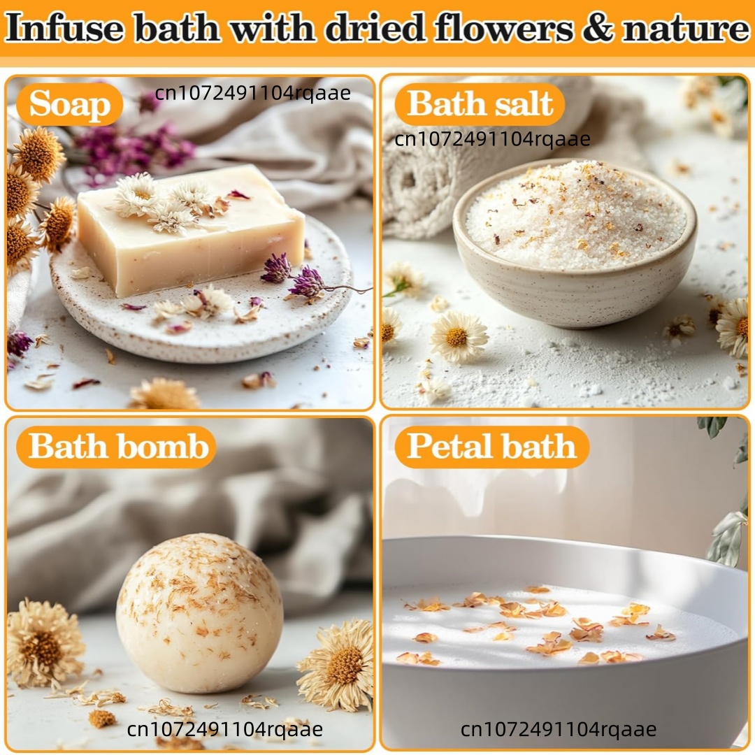 Pacote de Flores Naturais Seca - Candle Making Bath avaliação e preço