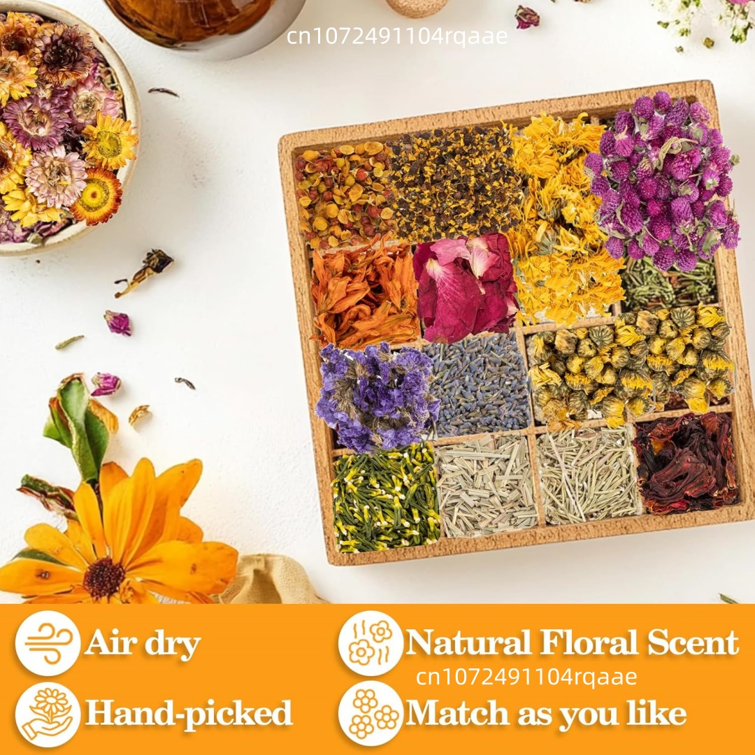 Pacote de Flores Naturais Seca - Candle Making Bath avaliação e preço