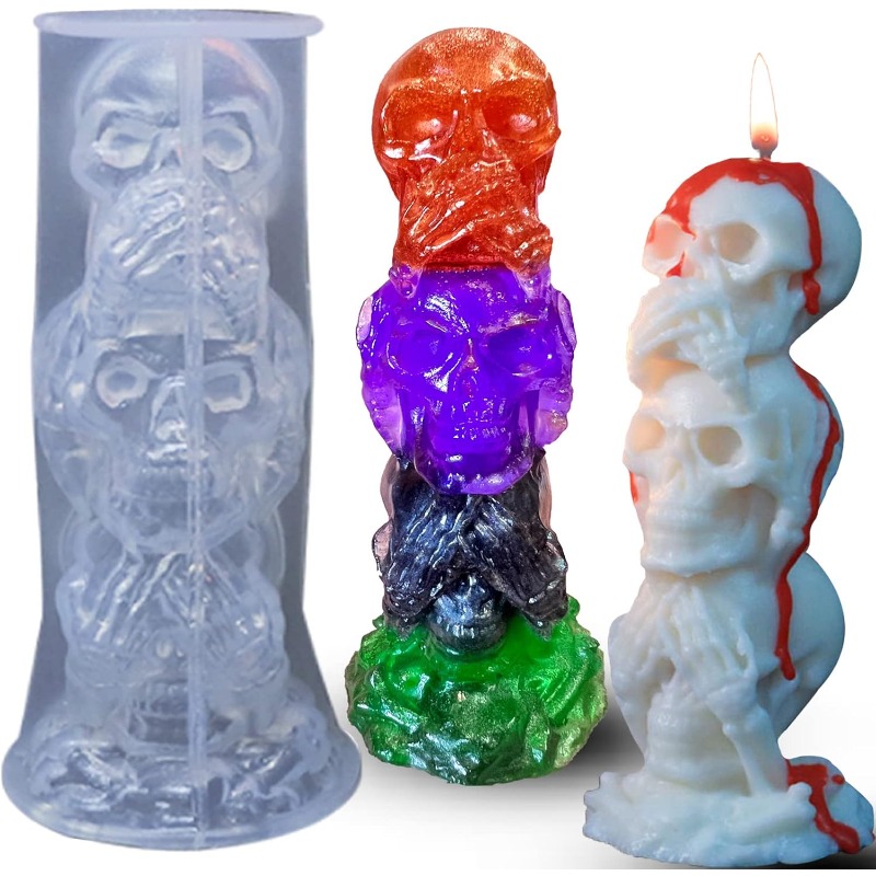Molde de Silicone 3D de Caveir - Candle Making Event avaliação e preço