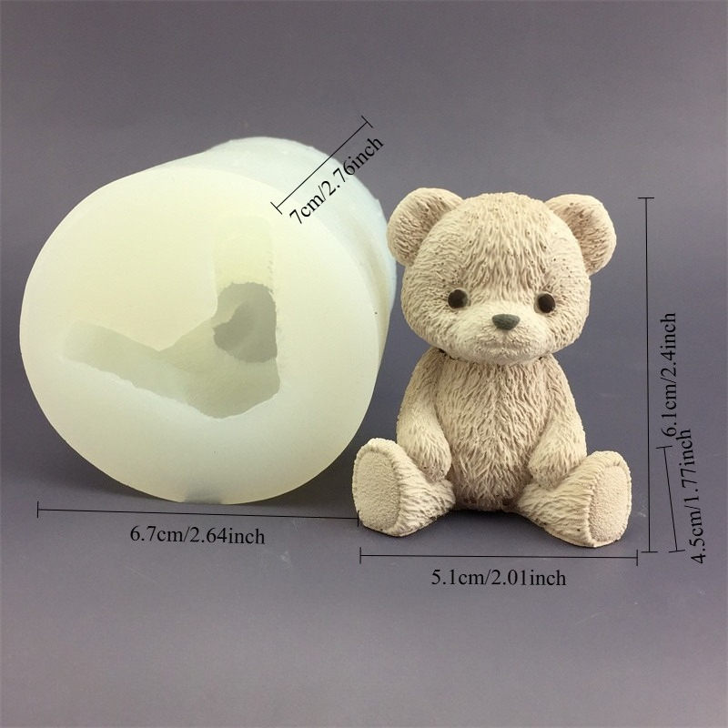 Molde de Silicone Urso Fofo pa - Candle Making Activity avaliação e preço