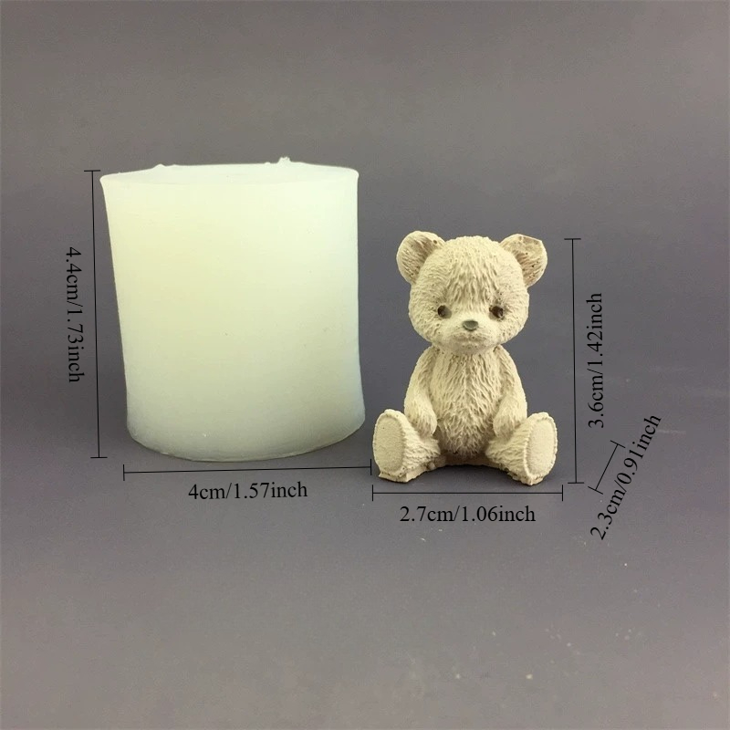 Molde de Silicone Urso Fofo pa - Candle Making Activity avaliação e preço