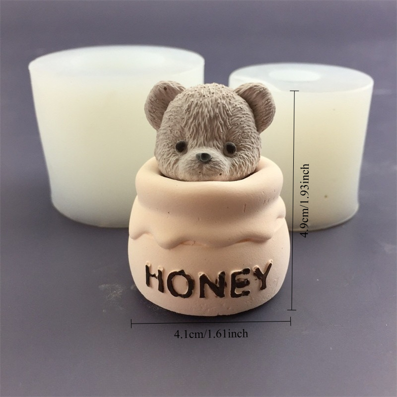 Molde de Silicone Urso Fofo pa - Candle Making Activity avaliação e preço