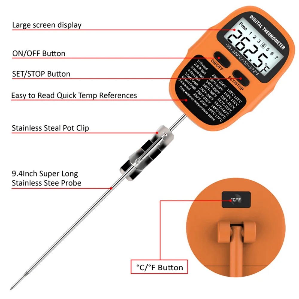 Termômetro Digital de Cozinha  - Thermometer Candy Candle avaliação e preço
